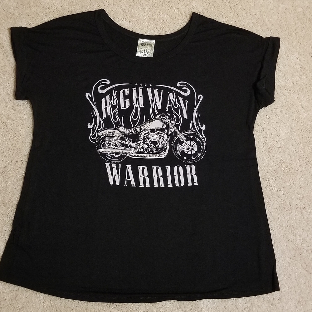 Vocal Womens Tee Made in USA "Highway Warrior "